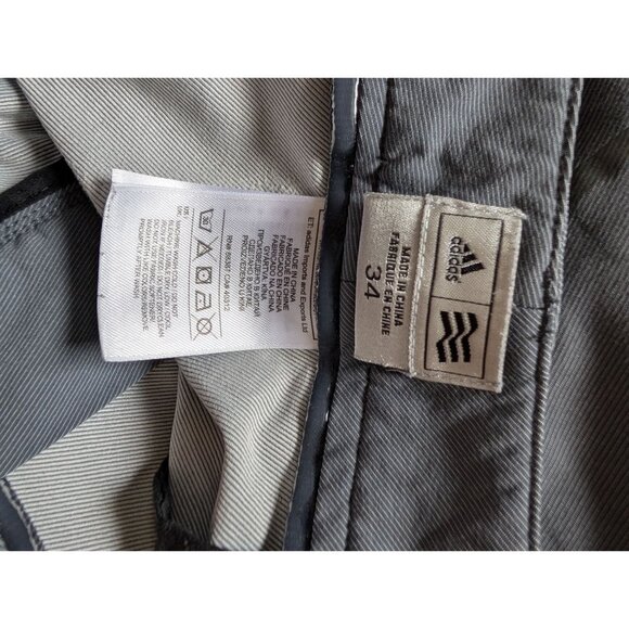 Adidas Mens Gray Golf Shorts Size 34 Lightweight Stretch Fabric Back Pocket - Picture 4 of 4